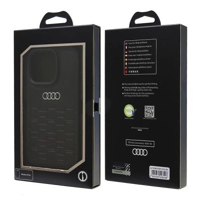 7. Audi Kunstleder iPhone 16 Pro 6,3" schwarz/schwarz Hardcase AU-TPUPCIP16P-GT/D2-BK