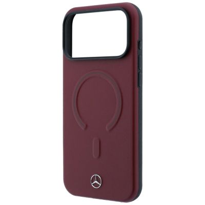 6. Mercedes Leder 3D MagSafe Hülle für iPhone 17 Pro Max - Marineblau