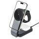 9. Tech-Protect QI15W-A28 induktives MagSafe 3in1 Ladegerät mit Ständer für Smartphone / Apple Watch / AirPods – Schwarz