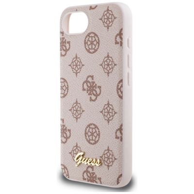 6. Guess Peony Script Logo MagSafe iPhone 16e Hülle - Braun
