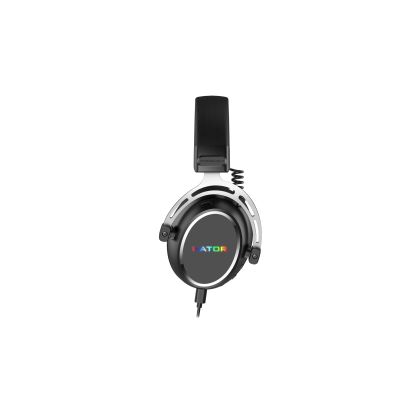 HATOR Hypergang 3 USB-Gaming-Headset (kabelgebunden & kabellos) mit Bügel, USB Typ-C / USB Typ-A, Bluetooth, Schwarz
