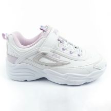 Fila Skye V Kindersportschuhe für Mädchen mit Klettverschluss, weiß