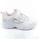 Fila Skye V Kindersportschuhe für Mädchen mit Klettverschluss, weiß