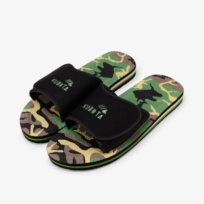 4. Kubota Flip-Flops mit Klettverschluss, mehrfarbig, camouflageschwarz K24AW-100-002-23-1