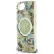 6. Guess IML Metal Glitter Flowers Triangle MagSafe iPhone 16e Hülle - Grün