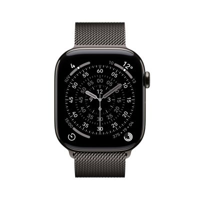 2. Apple Watch Series 11 GPS + Cellular 46 mm Gehäuse aus Titan in Schiefergrau mit Schiefergrauer Schlaufe – S/M
