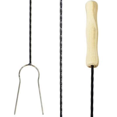 6. Feuerstab-Set mit Gabeln, 100 cm, 10 Stück