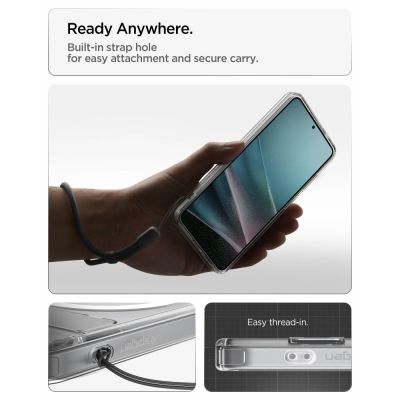 12. Spigen Ultra Hybrid S Mag MagSafe Hülle für Samsung Galaxy S26 – Transparent und Weiß