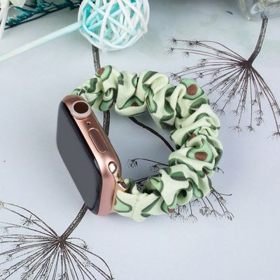 2. Stoffarmband für Apple Watch 42 / 44 / 45 mm Armband Gummiband - Avocado