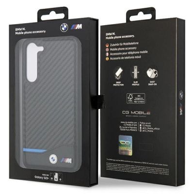 8. BMW Leder Carbon Hülle für Samsung Galaxy S23+ - schwarz