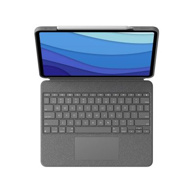 3. Logitech Combo Touch QWERTZ Deutscher Smart Connector Grau