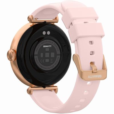 8. Smartwatch Gravity Roségold Silber Pink 2 Armbänder GT26-4