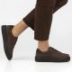 8. Damen-Plateau-Sneaker aus Leder, braun, Filippo DP6119