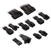 Kolink Core Pro Geflochtenes Kabelverlängerungsset 12V-2x6 Typ 1 - Tiefschwarz/Gunmetal-Grau