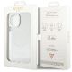 8. Guess Metal Outline Magsafe Hülle für iPhone 12 / iPhone 12 Pro – Silber