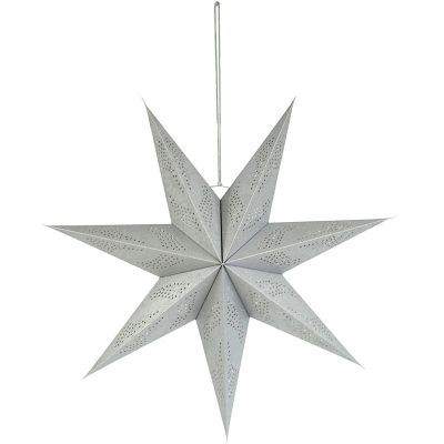 2. Dekorativer Papierstern 60 cm Silber