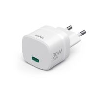 Hama 00201964 Handy-Ladegerät für Smartphones, Tablets, Powerbanks und Headsets, Weiß, Wechselstrom-Schnellladefunktion, intern