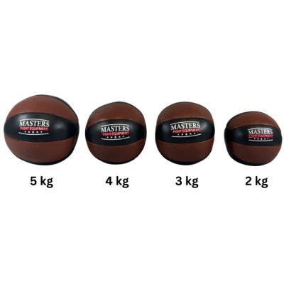 7. Medizinball aus Naturleder MASTERS PL-NATURAL 5 kg