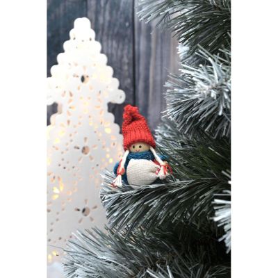 21. Dekorative Puppe mit Tasche, blaues Mädchen, 7,5 cm