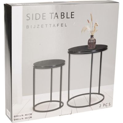 4. 2-in-1 Couchtisch-Set, Holztischplatte 30/40 cm