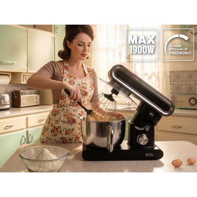 15. ELDOM PLANETARROBOTER WRK1400 RETTI 1400W MAX. LEISTUNG 1900W SCHWARZE SCHALE 6,2 L LANGSAMSTART
