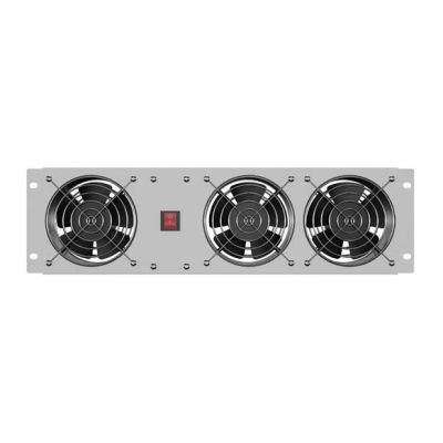 6. LANBERG Vertikal-Lüftungspanel 3 HE 19" für Rack-Schränke, drei Lüfter, 230 V, grau