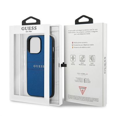 8. Guess GUHCP13LPSASBBL iPhone 13 Pro / 13 6,1" blau/blaues Saffiano Armband