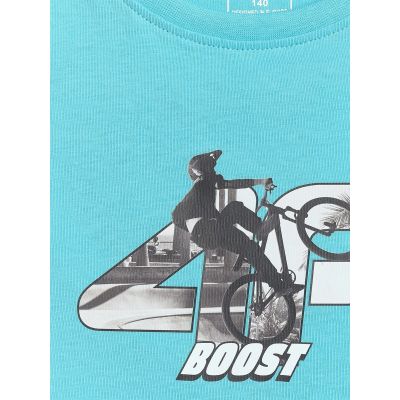 6. Ärmelloses, normales T-Shirt mit Aufdruck für Jungen, Größe 4F 4FJRSS26TSLEM354-047S