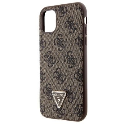 6. Guess GUHCN61P4TDSCPW Hülle für iPhone 11 / Xr – Braunes Crossbody 4G Metalllogo