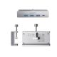 2. Orico MH4PC USB-C Hub mit Klemmmontage / 3x USB-A 3.0 + 1x USB-C 3.0 - Silber