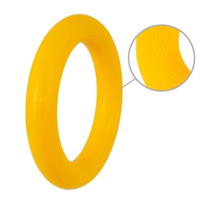 6. Gummiring, Durchmesser 17 cm - Gelber Tullo