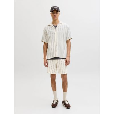 3. Jack&Jones Herren-Streifenshorts JPSTJAIDEN COBA STRIPE JOG SHORTS REG SN 12274413 Antikweiße Streifen