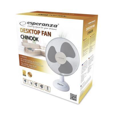 Esperanza Chinnok EHF003WE Tischventilator (weiß, grau)