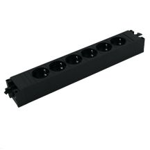Bachmann 906.12640 6-fach Steckdosenverteiler, für den Innenbereich, schwarz