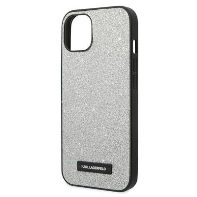 6. Karl Lagerfeld KLHCP14MG2ELS iPhone 14 Plus 6.7" Hardcase Silber / Silber Glitter Plaque Logo
