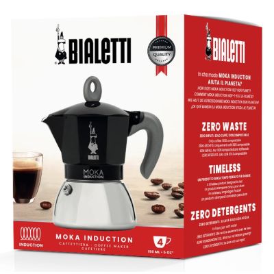 5. Bialetti Moka Induction 4TZ Black Moka Pot