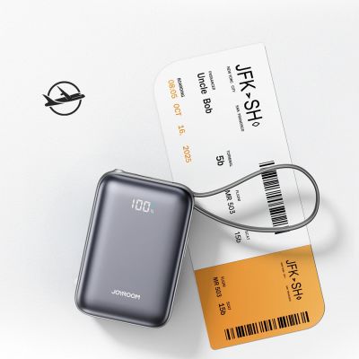 13. Joyroom JR-PBF29 20000mAh 22,5W Powerbank mit Doppelkabel - Schwarz
