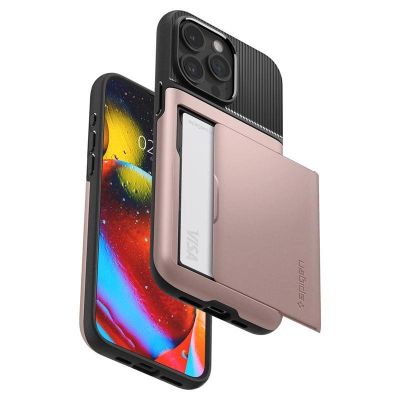 7. Spigen Slim Armor CS Hülle für iPhone 15 Pro Max – Rosa