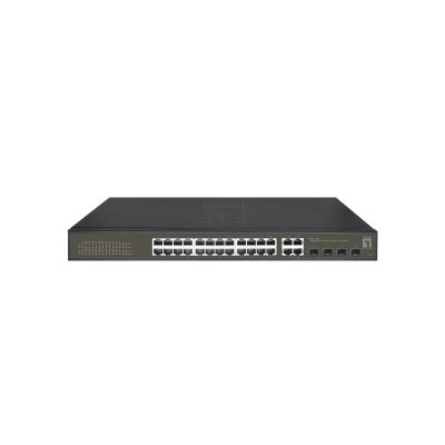 LevelOne Hilbt GB/SL PoE+ Switch 28-Port 19" 400W 1Gbps
