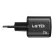 26. UNITEK 2X GAN Wandladegerät USB-C & USB-A 20W Schwarz