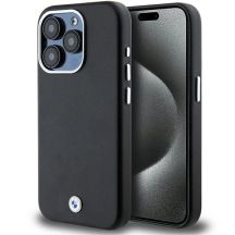 BMW Signature Wrapped Metal MagSafe Hülle für iPhone 15 Pro – Schwarz
