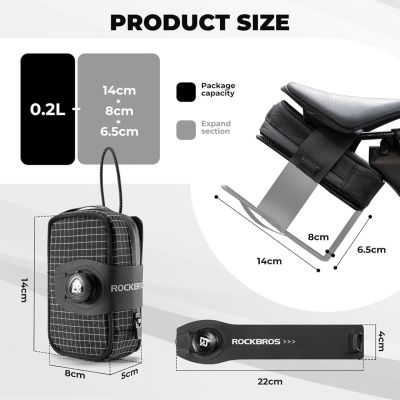 2. Rockbros Fahrradsatteltasche 30130091001