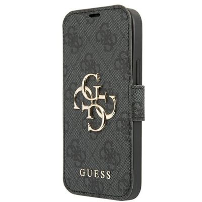 Guess GUBKP13X4GMGGR iPhone 13 Pro Max 6,7" grau/graues Buch 4G Big Metal Logo