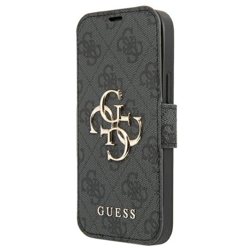 Guess GUBKP13X4GMGGR iPhone 13 Pro Max 6,7" grau/graues Buch 4G Big Metal Logo