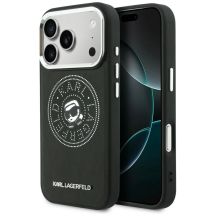 Karl Lagerfeld Point & Karl Sketch MagSafe Hülle für iPhone 17 Pro Max – Schwarz