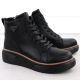 3. Schwarze Damen-Lederstiefeletten mit Keilabsatz Filippo DBT6452