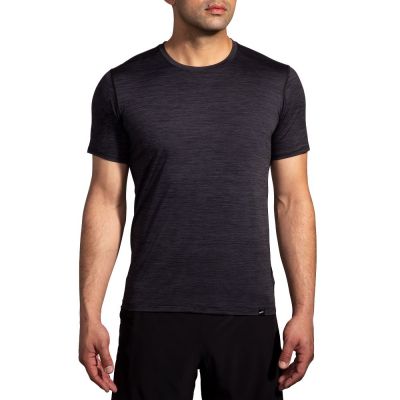 4. Luxe Kurzarm-Lauf-T-Shirt für Herren, Schwarz