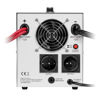 6. KEMOT PROsinus-2000 Notstromversorgung, reiner Sinuswellenwandler mit Ladefunktion 12 V 230 V 2000 VA/1200 W