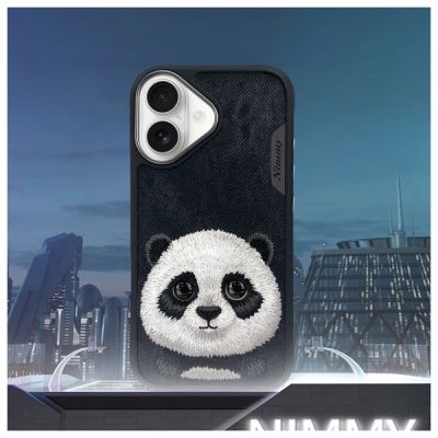10. Nimmy Big Eyed Pet 2.0 Panda Hülle für iPhone 16 - Schwarz