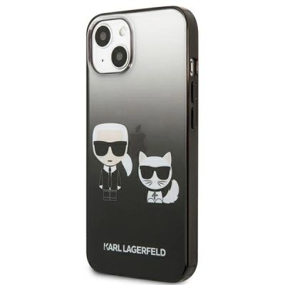 2. Karl Lagerfeld Gradient Ikonik Karl&Choupette Hülle für iPhone 13 mini - Schwarz